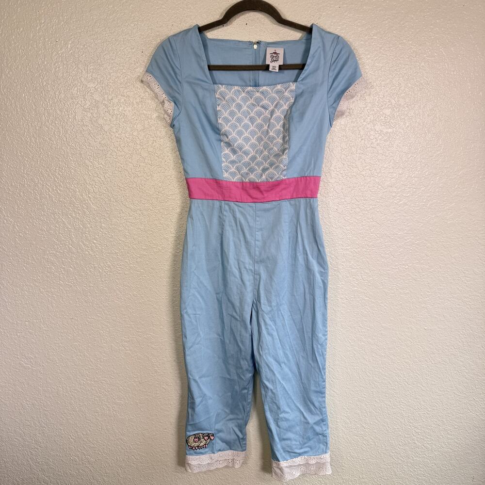 Disney The Dress Shop Jumpsuit Women XS Little Bo Peep Costume Sheep Embroidered